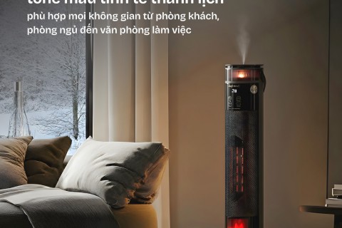Bảo Vệ Làn Da Bé Khỏi Khô Nẻ Với Máy Sưởi Gốm Tạo Ẩm FUJIHOME FH3303B