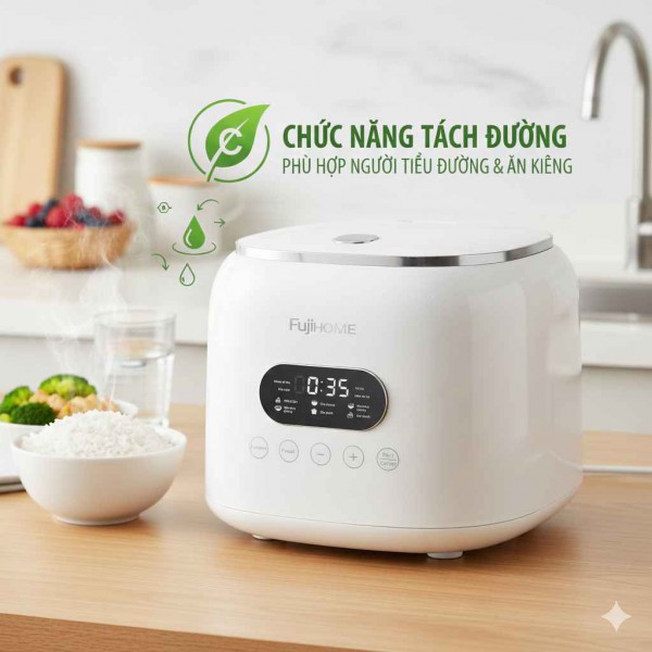 Nồi Cơm Tách Đường Fujihome RC10ALS: Giải Pháp "Vàng" Cho Eat Clean