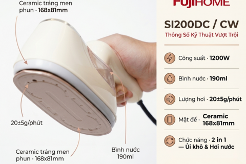Mặt Đế Ceramic Bàn Là Fujihome: Bí Quyết Ủi Trượt Êm, Bảo Vệ Vải Mặt Đế Ceramic Bàn Là Fujihome: Bí Quyết Ủi Trượt Êm, Bảo Vệ Vải