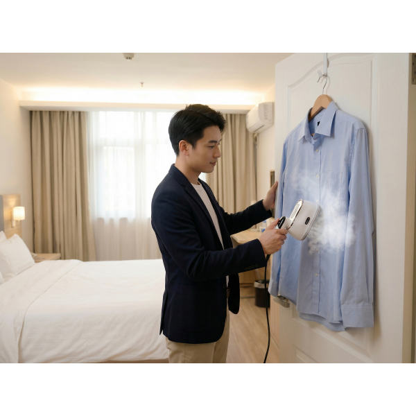 Bí Quyết Tự Tin Tuyệt Đối Trong Mọi Chuyến Công Tác: Vì Sao Bàn Là Hơi Nước Cầm Tay Fujihome Là "Vũ Khí" Không Thể Thiếu?