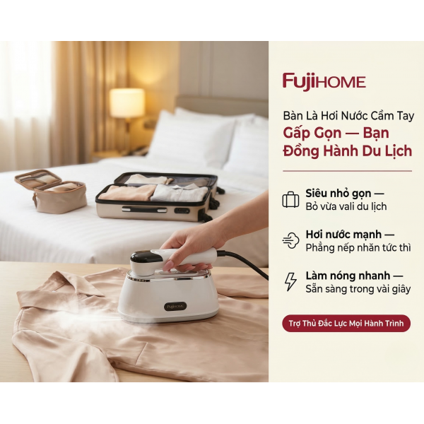 Tại Sao Bàn Là Hơi Nước Cầm Tay Fujihome Là "Must-Have Item" Của Mọi Tín Đồ Du Lịch?
