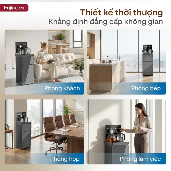 Cây nước bàn trà điều khiển bằng giọng nói Fujihome TB2411N-VOICE