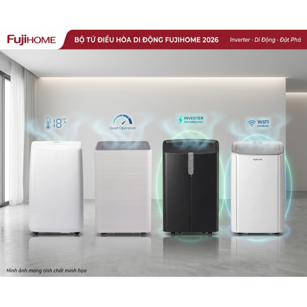 Fujihome Hoàn Thiện Hệ Sinh Thái Điều Hòa Di Động Với PAC12N, PAC14N, PAC12PRO, PAC14PRO