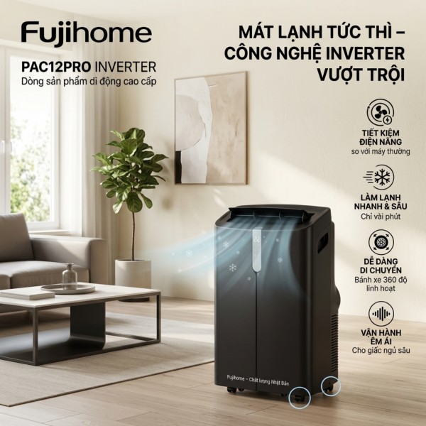 Công Nghệ Inverter Trên Điều Hòa Di Động Fujihome PAC12PRO Hoạt Động Như Thế Nào?