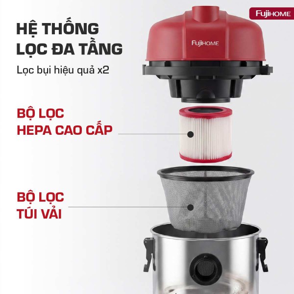 Máy Hút Bụi Công Nghiệp FujiHome N-Series: Lựa Chọn Tối Ưu Chi Phí Trong Phân Khúc