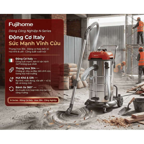 Fujihome Ra Mắt Hệ Sinh Thái Máy Hút Bụi Hoàn Thiện Từ Gia Đình Đến Công Nghiệp