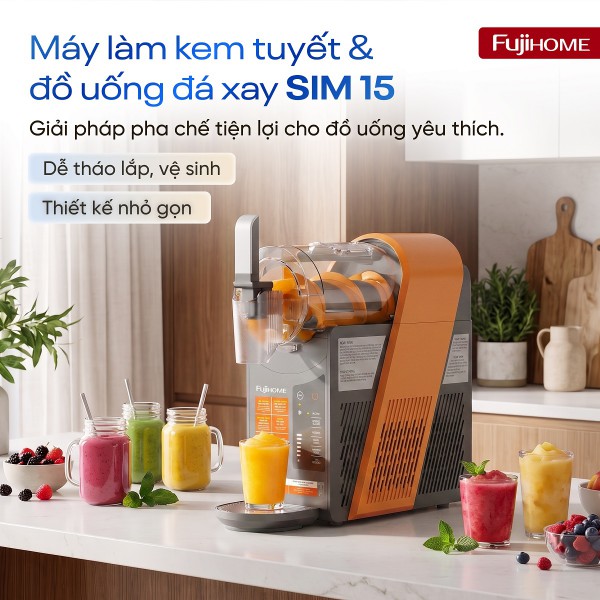 Máy Làm Kem Tuyết SIM15: Giải Pháp Tạo Trải Nghiệm Bingsu Cao Cấp Tại Nhà