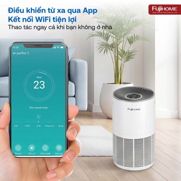 Máy lọc không khí Fujihome AP5GRAND kết nối Wifi thông minh