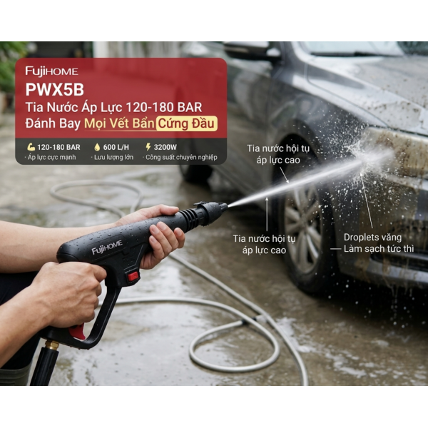 Máy Rửa Xe Fujihome vs. Vòi Nước & Khăn Lau: Cuộc Đối Đầu Không Cân Sức Của Hai Thế Hệ Làm Sạch