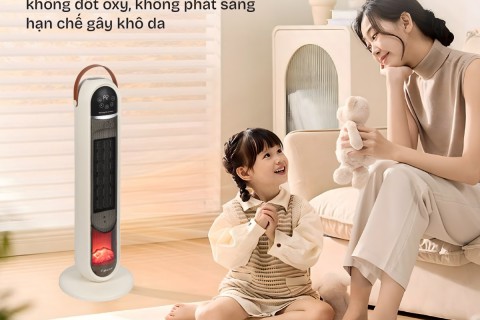 Sưởi Ấm Bàn Học, Góc Làm Việc Cùng Quạt Sưởi Gốm Fujihome FH202 Sưởi Ấm Bàn Học, Góc Làm Việc Cùng Quạt Sưởi Gốm Fujihome FH202