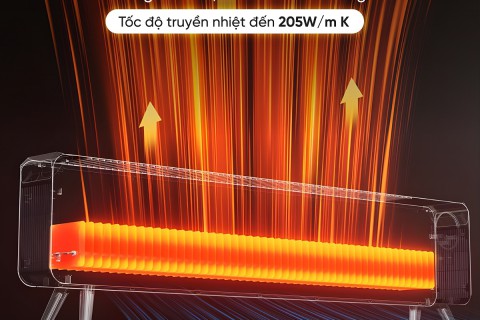 Máy Sưởi Graphene Fujihome SH998E Đối Đầu Gốm Và Dầu
