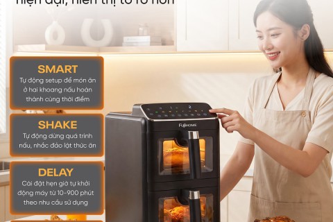 Nồi Chiên Không Dầu Fujihome A10DG-DUAL: Giải Pháp Nướng Gà Nồi Chiên Không Dầu Fujihome A10DG-DUAL: Giải Pháp Nướng Gà
