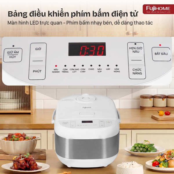 Thiết Kế Bếp Hiện Đại: Nồi Cơm Điện FujiHome 2026 Nâng Tầm Thẩm Mỹ Và Trải Nghiệm