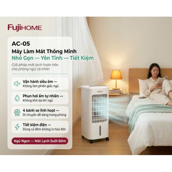 Máy Làm Mát Fujihome AC-05 Mức Giá Rẻ Hơn 25% So Với Đối Thủ: Tính Năng Có Thua Kém?