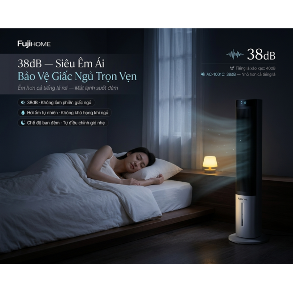 Quạt Hơi Nước Fujihome Và Giấc Ngủ: Tạo Điều Kiện Lý Tưởng Cho Đêm Nghỉ Ngơi Phục Hồi Sinh Lực