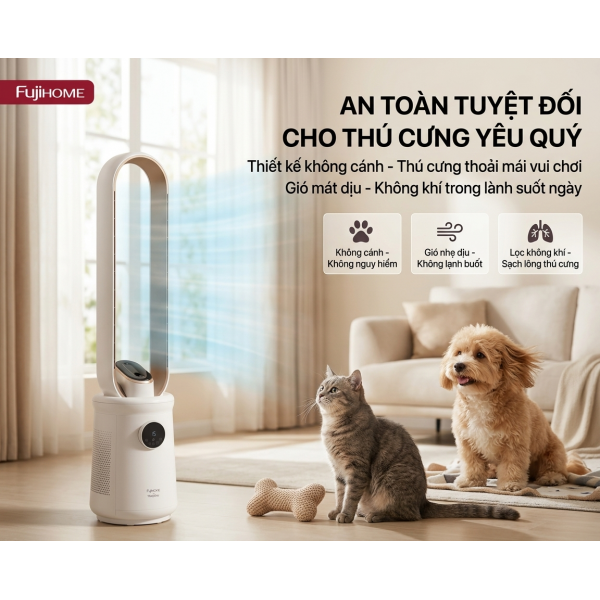 An Toàn Cho Thú Cưng: Tại Sao Nên Chọn Quạt Thông Minh Fujihome?