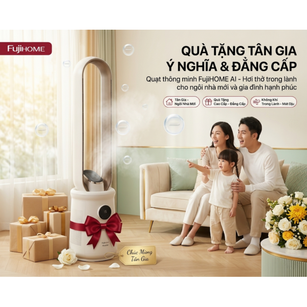 Quà Tân Gia Đẳng Cấp: Khởi Đầu Thịnh Vượng Với Quạt Thông Minh Fujihome