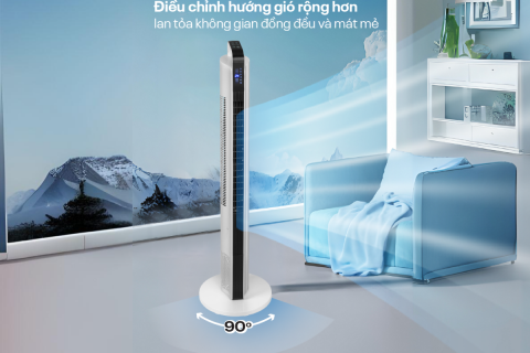 Fujihome SmartWind: Quạt Tháp DC Inverter Làm Mát & Lọc Khí