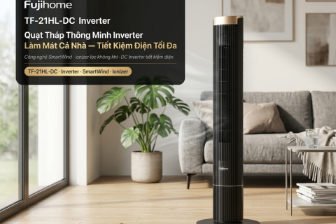 Tiết Kiệm 70% Tiền Điện Với Quạt Tháp Fujihome DC Inverter