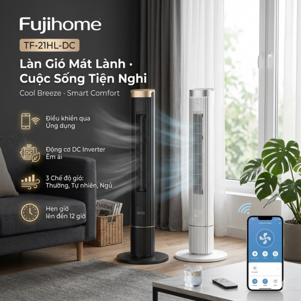 Fujihome Hoàn Thiện Hệ Sinh Thái Quạt Tháp: Giải Pháp Làm Mát Toàn Diện Cho Gia Đình Việt