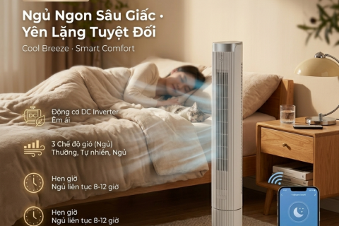 Review Fujihome TF-21HL-DC: Quạt Tháp Lọc Khí Ionizer Đẳng Cấp
