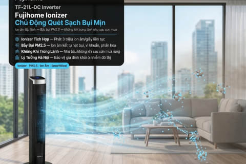 Review Fujihome TF-21L-DC: Quạt Tháp SmartWind Đẹp & Thông Minh