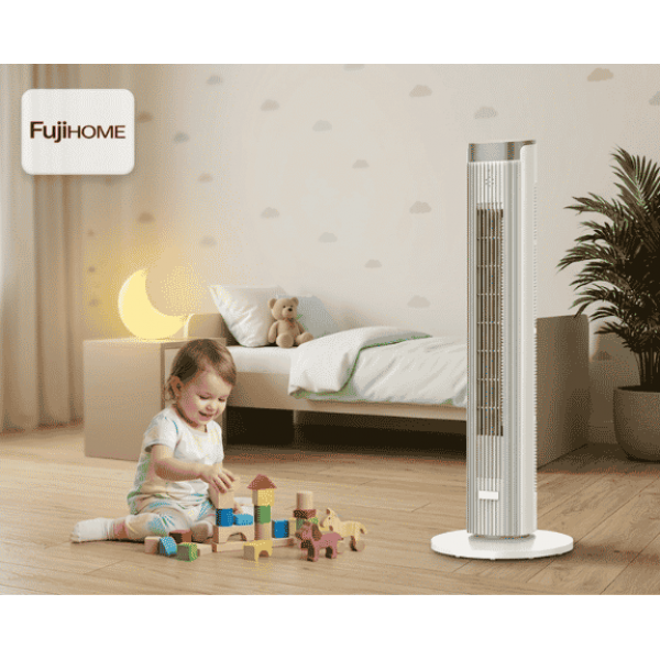 Thiết kế không cánh của Quạt tháp Fujihome: Giải pháp an toàn tuyệt đối cho trẻ nhỏ và thú cưng