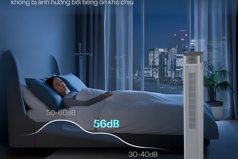 ASMR Tiếng Gió Thư Thái Từ Quạt Tháp Fujihome SmartWind