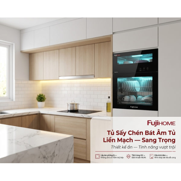 Thiết Kế Âm Tủ, Treo Tường: Giải Pháp Tối Ưu Hóa Không Gian Bếp Cùng Fujihome