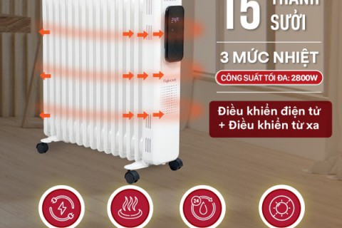 Máy Sưởi Dầu Fujihome: Trợ Thủ Đắc Lực Sấy Khô Quần Áo Trong Mùa Nồm Miền Bắc