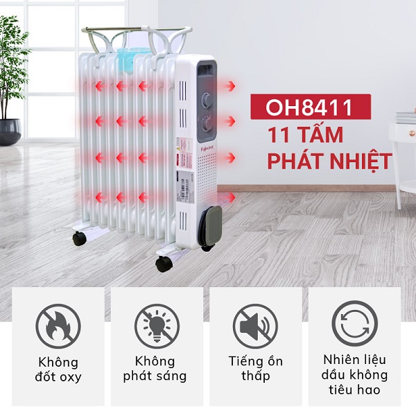 Máy Sưởi Dầu Fujihome: Hơi Ấm Dịu Êm, Giữ Nhiệt Bền Lâu Cho Cả Đêm Dài