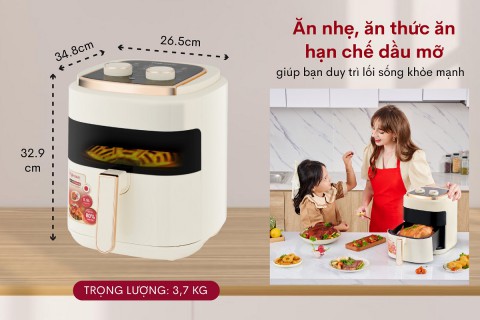 Nồi Chiên Không Dầu Fujihome: Giải Pháp Giảm 80% Dầu Mỡ Cho Bữa Ăn Lành Mạnh