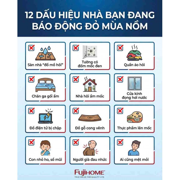 12 DẤU HIỆU CẢNH BÁO "BÁO ĐỘNG ĐỎ" KHI NHÀ BỊ NỒM ẨM – HÀNH ĐỘNG NGAY TRƯỚC KHI QUÁ MUỘN!