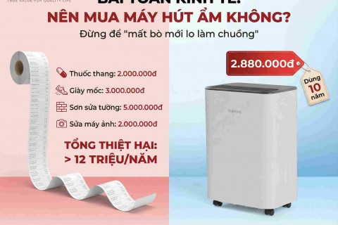 Chi phí THỰC SỰ khi KHÔNG có máy hút ẩm: Sai lầm "tiết kiệm" tốn hàng triệu đồng Chi phí THỰC SỰ khi KHÔNG có máy hút ẩm: Sai lầm "tiết kiệm" tốn hàng triệu đồng