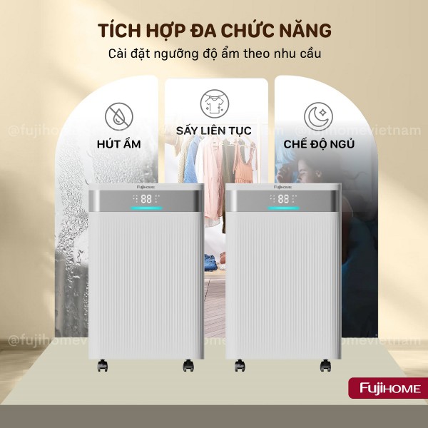 Hệ Sinh Thái Máy Hút Ẩm HEPA Fujihome: "Cứu Tinh" Cho Người Dị Ứng Và Sức Khỏe Gia Đình