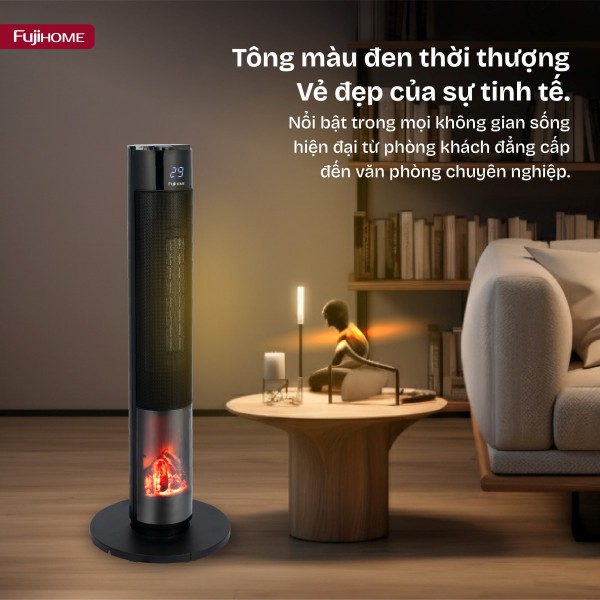 Mang Cả Lò Sưởi Châu Âu Về Nhà Với Hiệu Ứng Ánh Lửa 3D Từ Fujihome