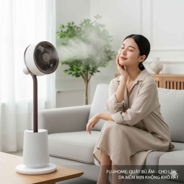 Tạm Biệt Khô Da, Đau Họng Trong Phòng Điều Hòa Với Quạt Bù Ẩm Fujihome