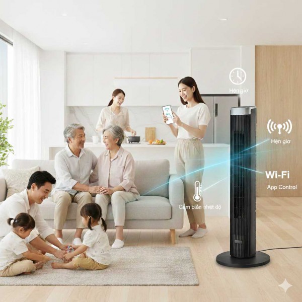 Công Nghệ SmartWind: Bí Mật Đằng Sau Chiếc Quạt Tháp “Biết Suy Nghĩ” Của Fujihome