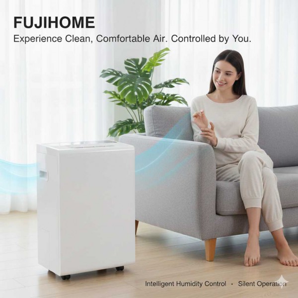 Máy Hút Ẩm Fujihome DH14W-HEPA: Lọc Bụi Mịn PM2.5, Hút Ẩm Tự Động