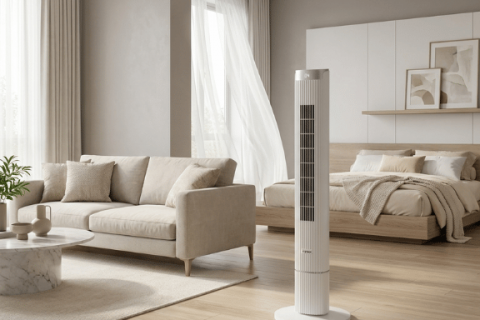 Quạt Tháp Fujihome SmartWind: Tự Động Chỉnh Gió, Tiết Kiệm Điện