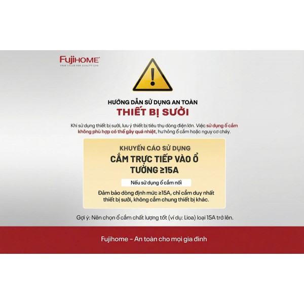 THÔNG TIN MINH BẠCH TỪ FUJIHOME VỀ TRƯỜNG HỢP PHẢN ÁNH SỰ CỐ MÁY SƯỞI TRÊN MẠNG XÃ HỘI