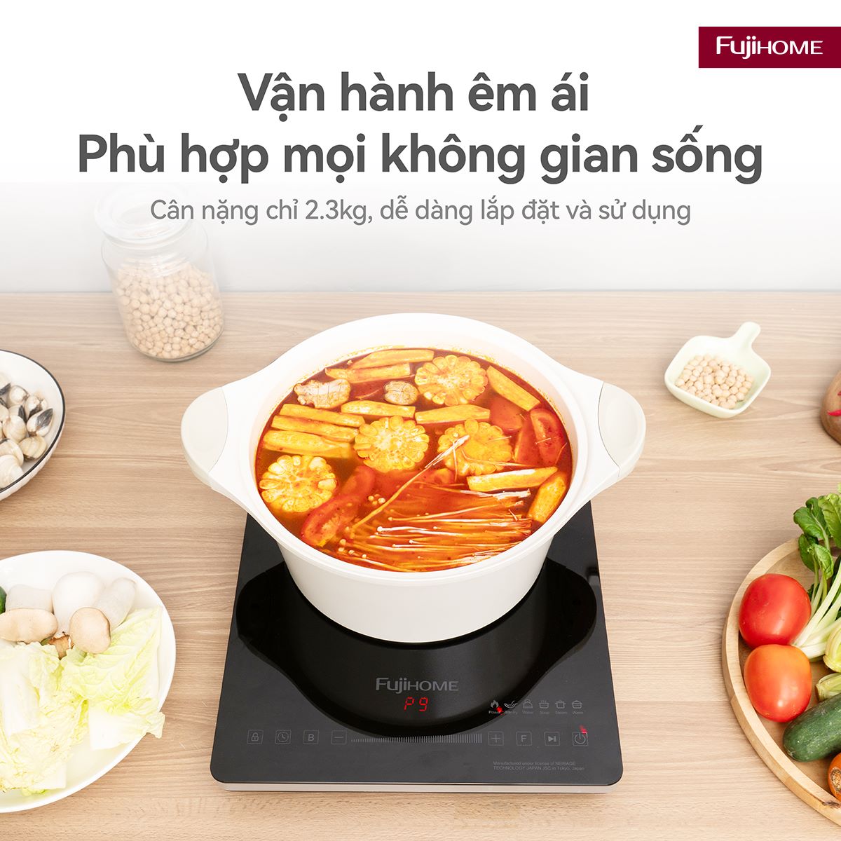 Bếp từ tròn đơn Fujihome IC1391