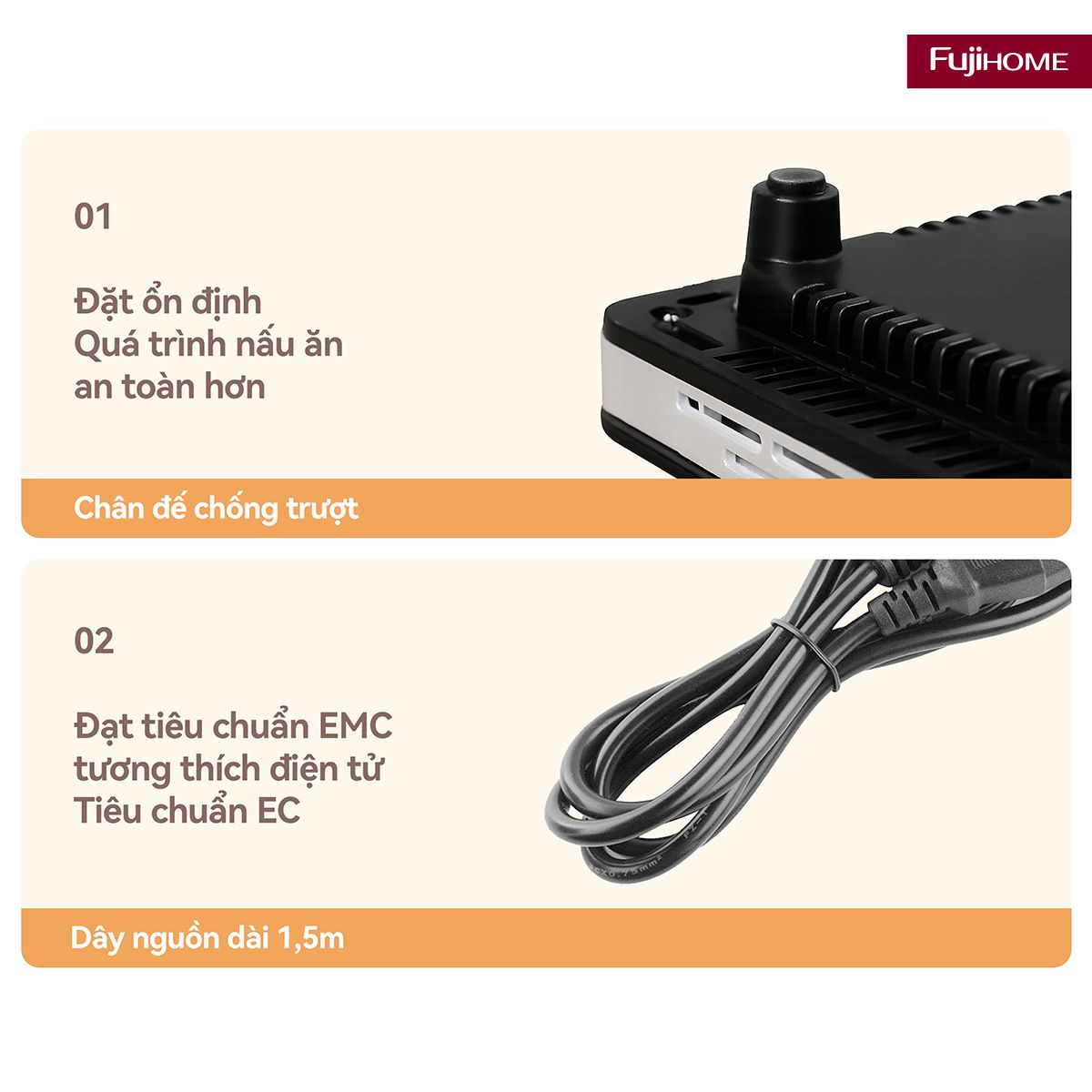 Bếp từ tròn đơn Fujihome IC1391