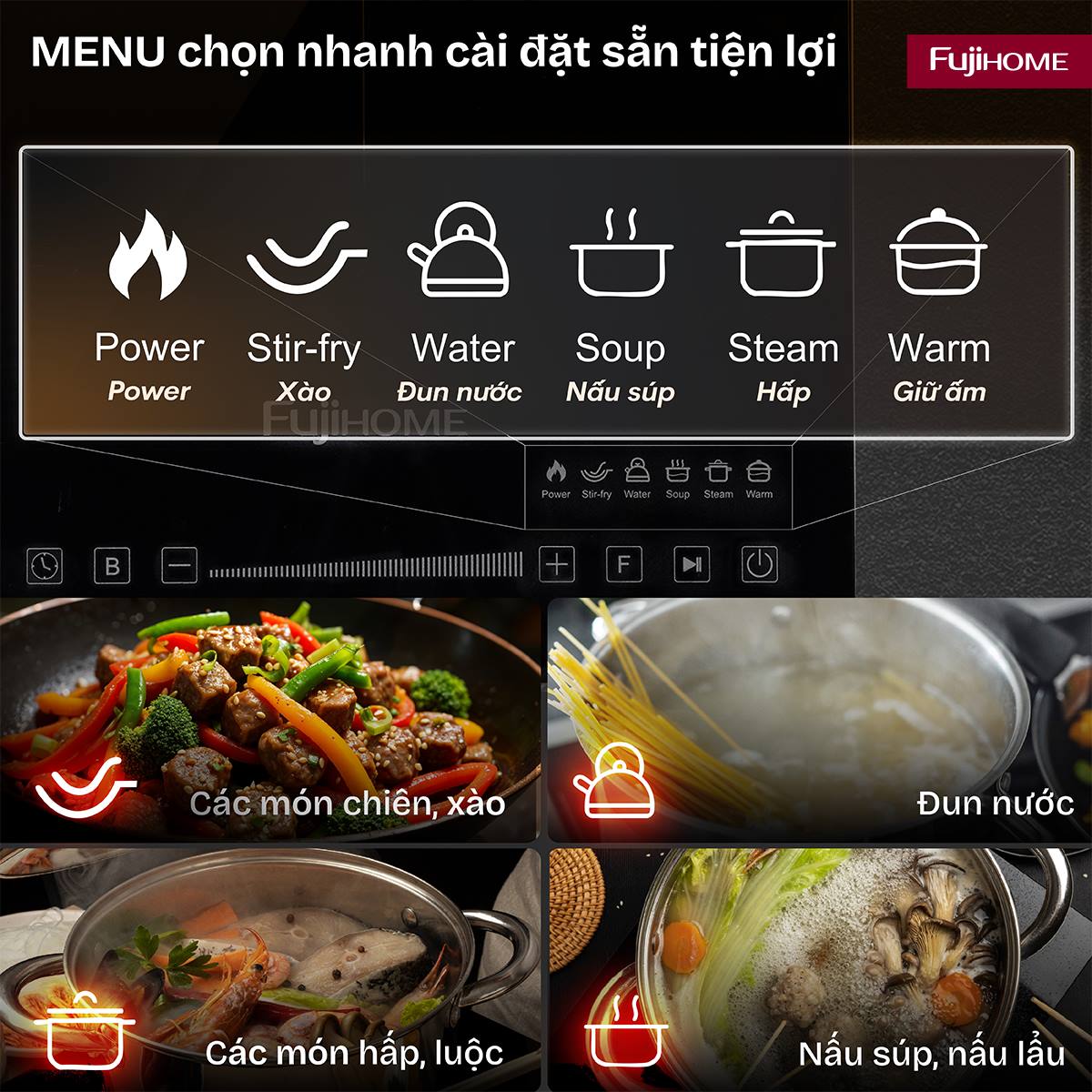 Bếp từ tròn đơn Fujihome IC1391