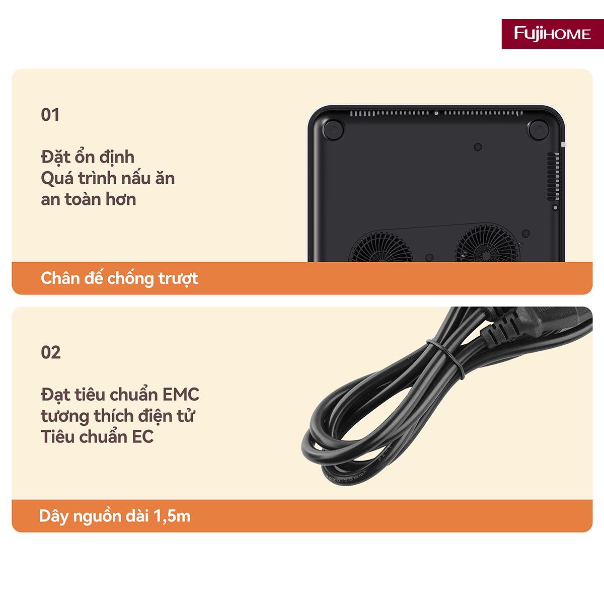 Bếp từ tròn đơn Fujihome IC1391