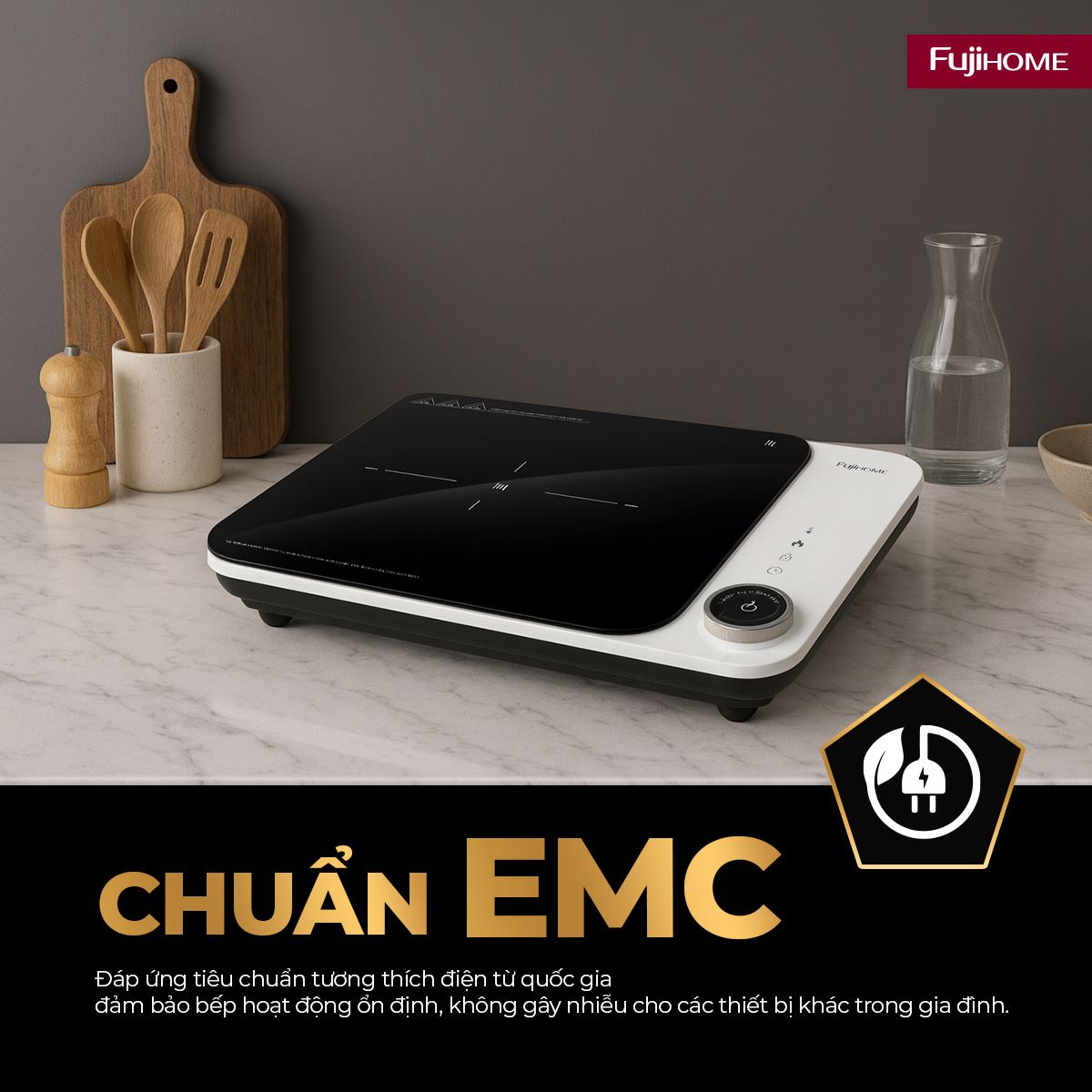 Bếp từ tròn đơn Fujihome IC1391