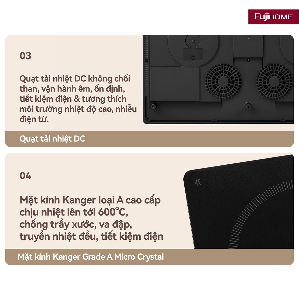 Bếp từ đôi Fujihome IC2123