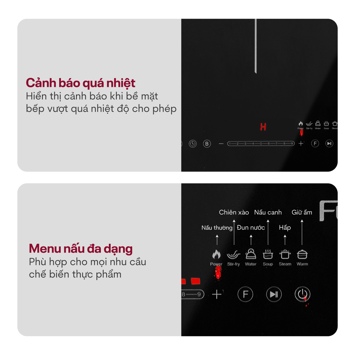 Bếp đôi từ và hồng ngoại Fujihome IC2519