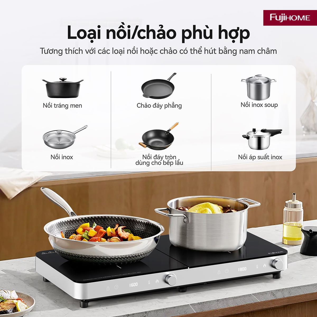 Bếp Từ Đôi Fujihome IC2602S