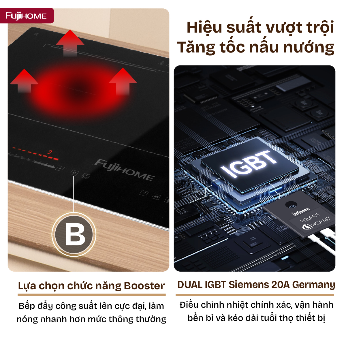 Bếp từ đôi Fujihome IC2622